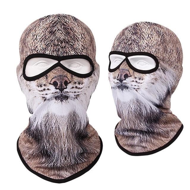 Masque Balaclava Tête d'Animal à Double Trou pour Activités de Plein Air