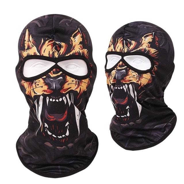 Masque Balaclava Tête d'Animal à Double Trou pour Activités de Plein Air