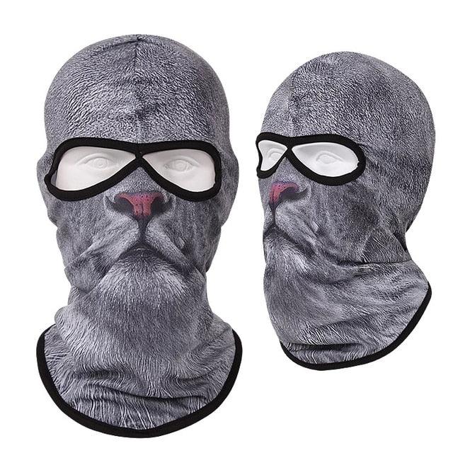 Masque Balaclava Tête d'Animal à Double Trou pour Activités de Plein Air