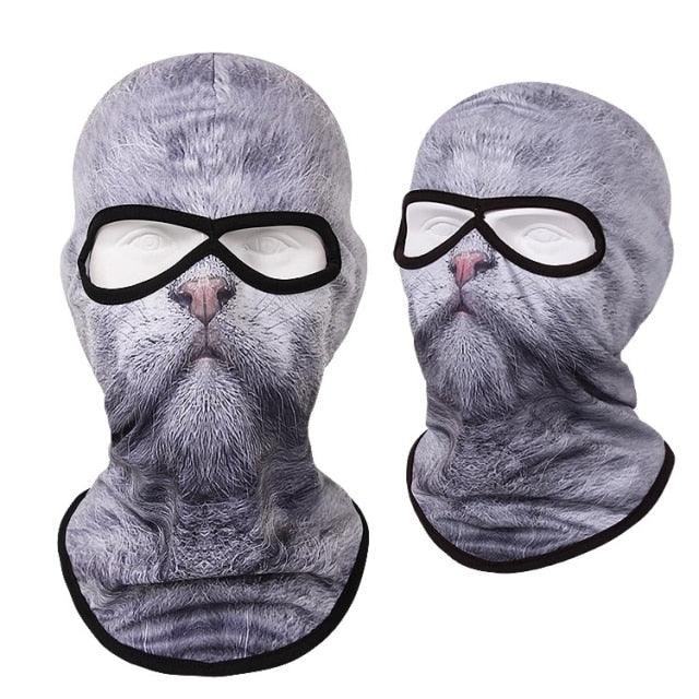 Masque Balaclava Tête d'Animal à Double Trou pour Activités de Plein Air