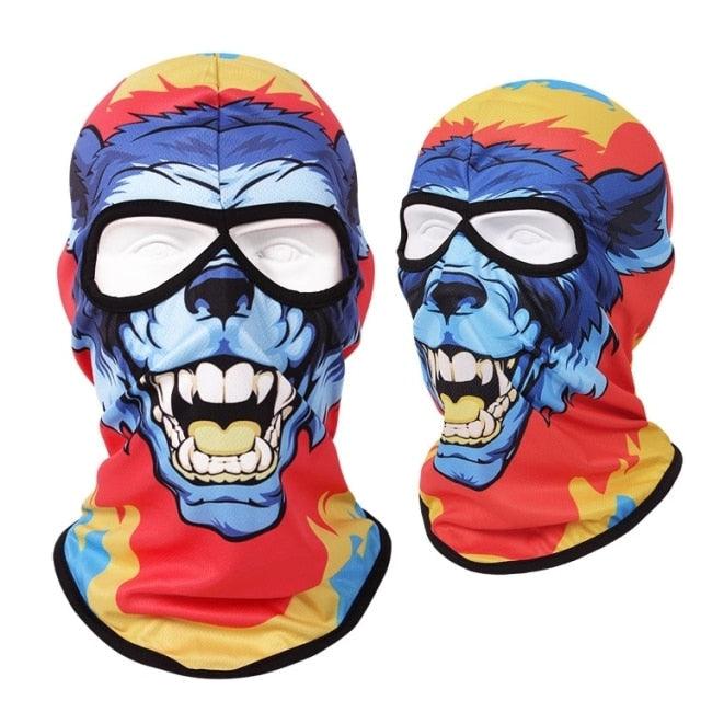 Masque Balaclava Tête d'Animal à Double Trou pour Activités de Plein Air