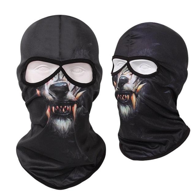Masque Balaclava Tête d'Animal à Double Trou pour Activités de Plein Air