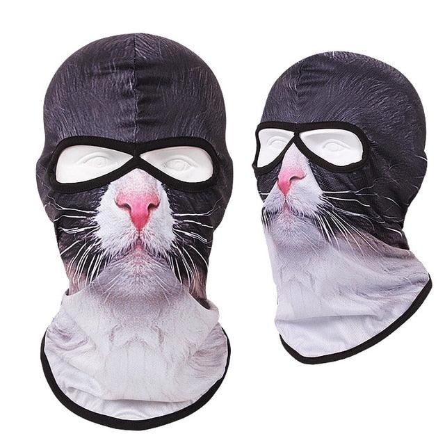 Masque Balaclava Tête d'Animal à Double Trou pour Activités de Plein Air
