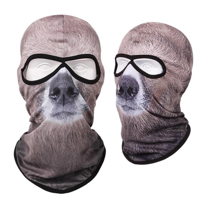 Masque Balaclava Tête d'Animal à Double Trou pour Activités de Plein Air