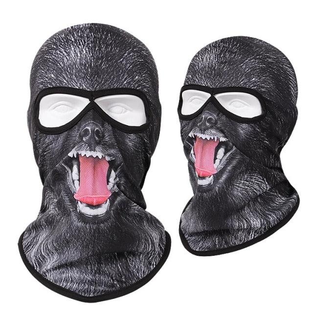 Masque Balaclava Tête d'Animal à Double Trou pour Activités de Plein Air