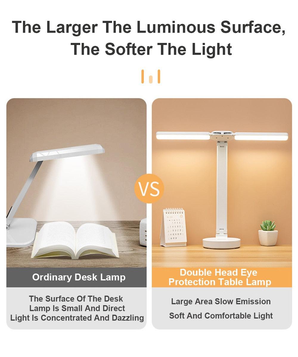 Lámpara de lectura LED plegable de doble tapa para estudio y decoración