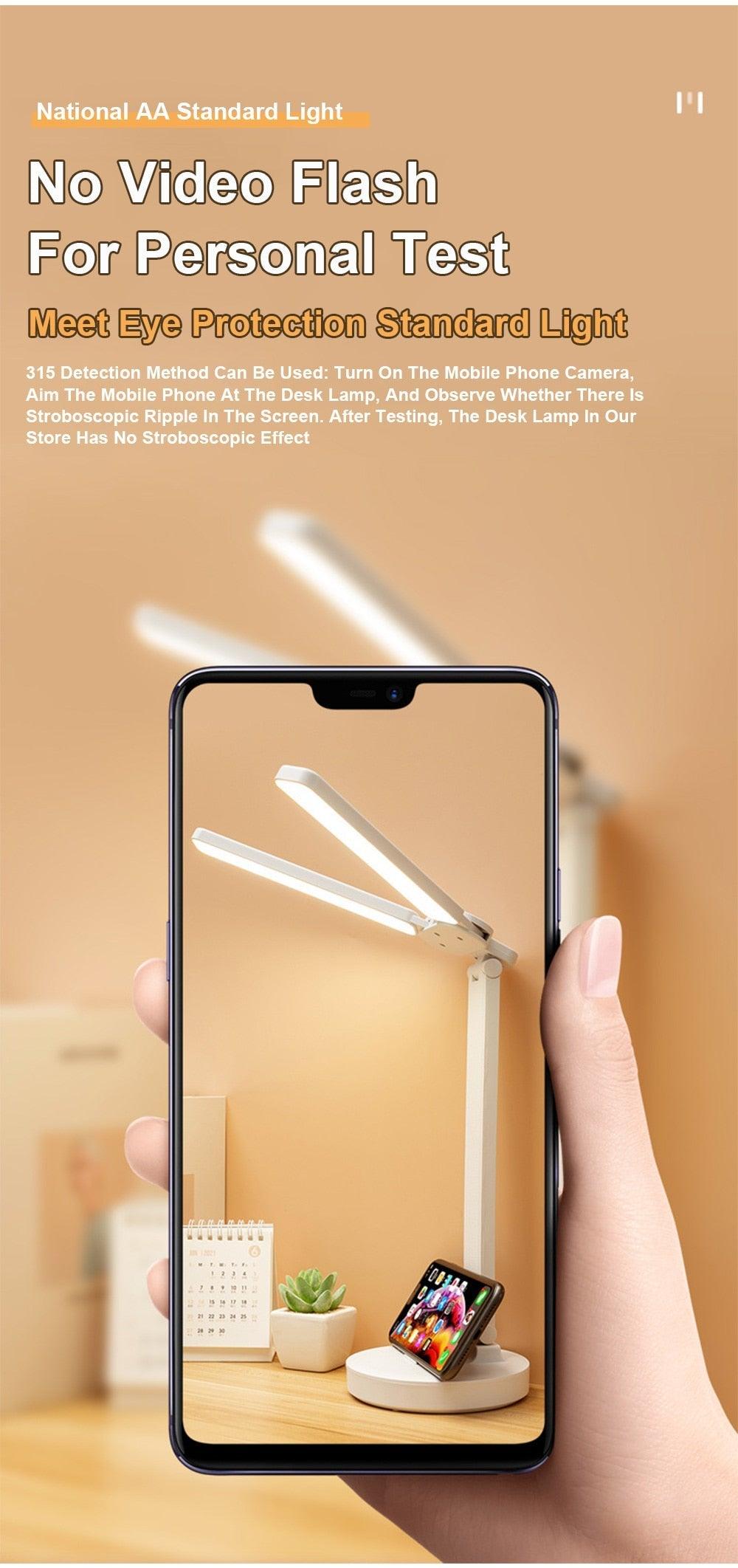 Lámpara de lectura LED plegable de doble tapa para estudio y decoración