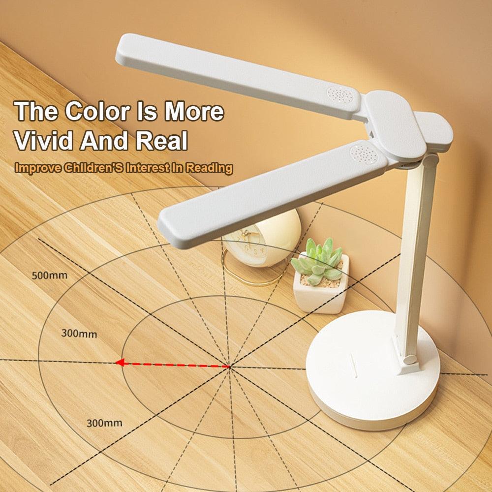 Lámpara de lectura LED plegable de doble tapa para estudio y decoración