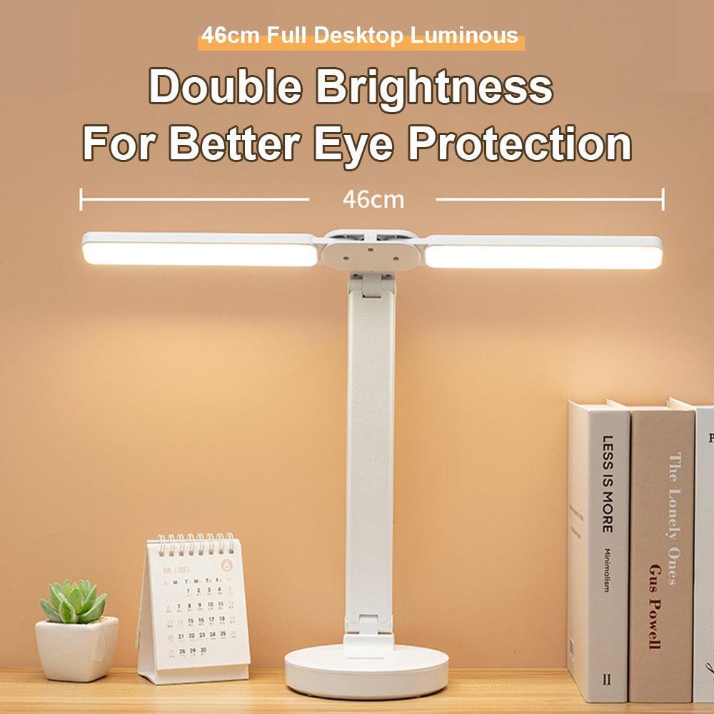 Lámpara de lectura LED plegable de doble tapa para estudio y decoración
