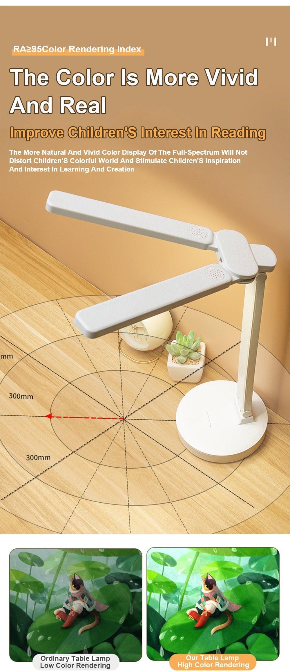 Lámpara de lectura LED plegable de doble tapa para estudio y decoración