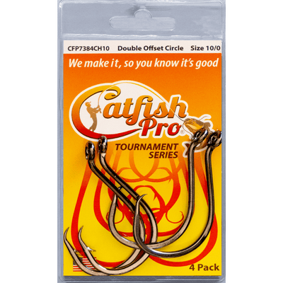 Premium 10/0 Double Offset Circle Hooks for Catfishing - Korvel