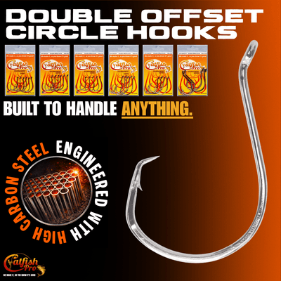 Premium 8/0 Double Offset Circle Hooks for Catfishing