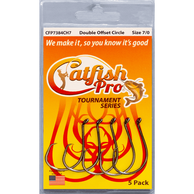 Premium 7/0 Double Offset Circle Hooks for Catfishing - Korvel