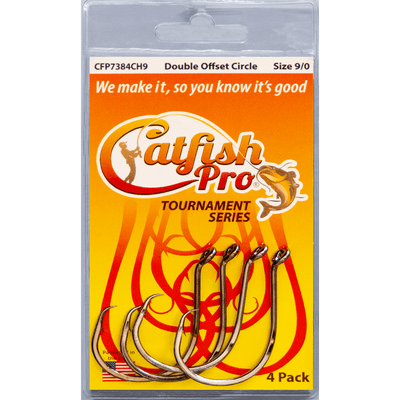Premium 9/0 Double Offset Circle Hooks for Catfishing - Korvel