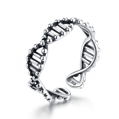 Elegant 925 Sterling Silver Oxidized Ring for Women