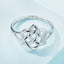 Anillo de Compromiso Elegante de Plata Esterlina 925 con Baño de Platino