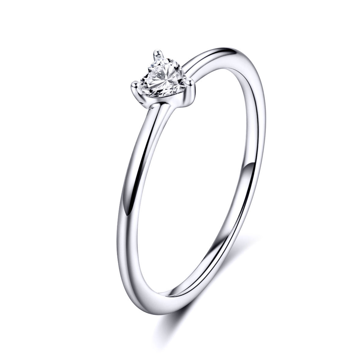 Anillo de Compromiso Elegante de Plata Esterlina 925 con CZ