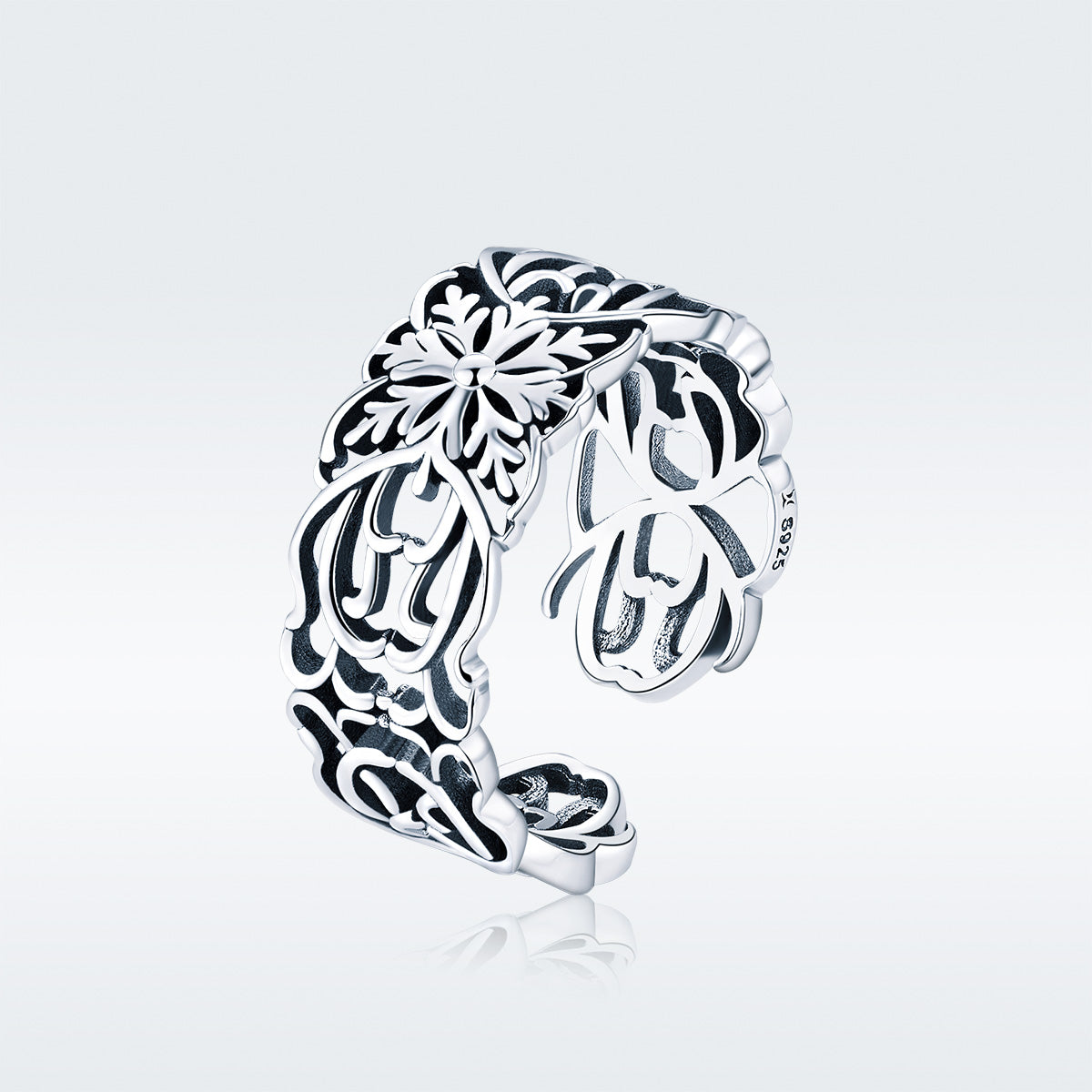 S925 Sterling Silver 0.8cm Width Engagement Ring