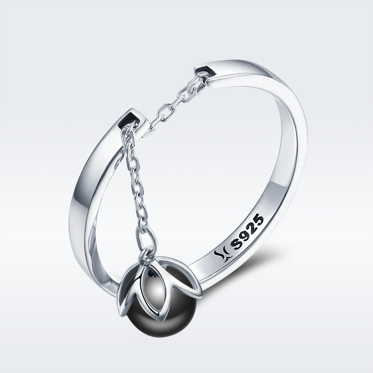 Anillo Elegante de Plata Esterlina 925 para Mujeres - 0.2CM de Ancho