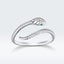Bague de fiançailles en argent sterling 925 plaqué platine avec CZ
