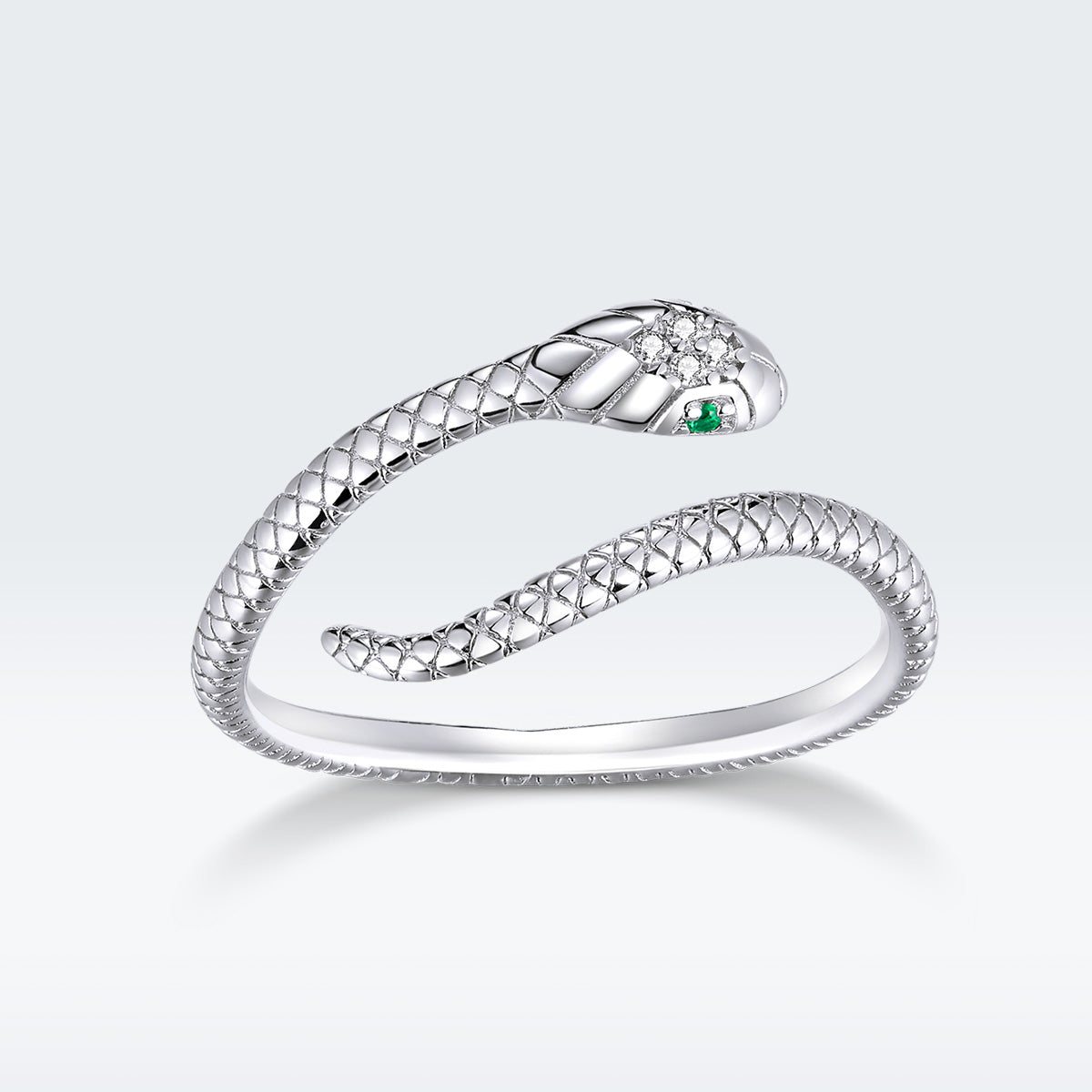 Bague de fiançailles en argent sterling 925 plaqué platine avec CZ