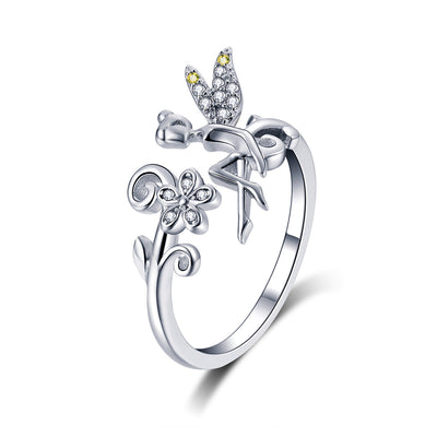 Elegant 925 Sterling Silver Engagement Ring for Women