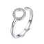 Anillo Pavé de CZ de Plata Esterlina 925 Elegante