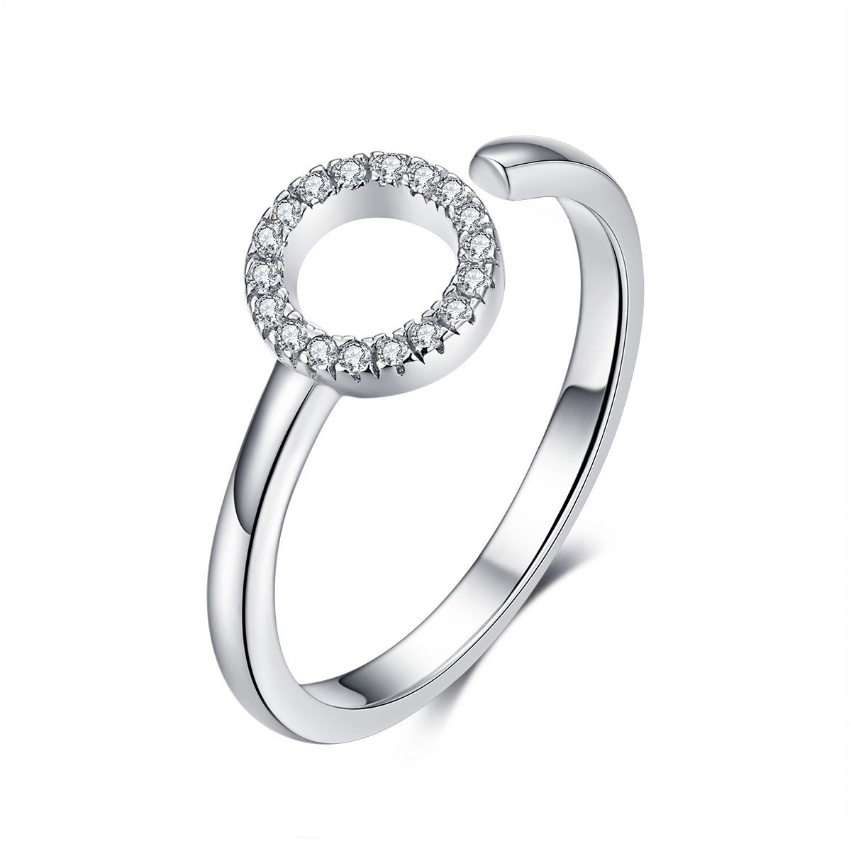 Anillo Pavé de CZ de Plata Esterlina 925 Elegante
