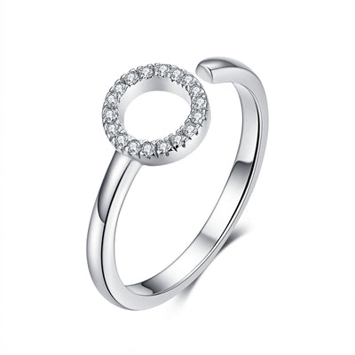 Elegant 925 Sterling Silver Pavé Set CZ Ring