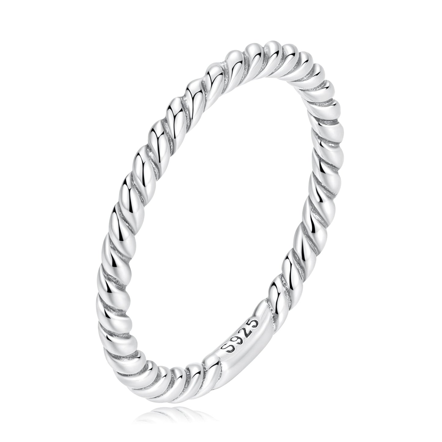 925 Sterling Silver Oxidized Ring for Women - Size 6.0