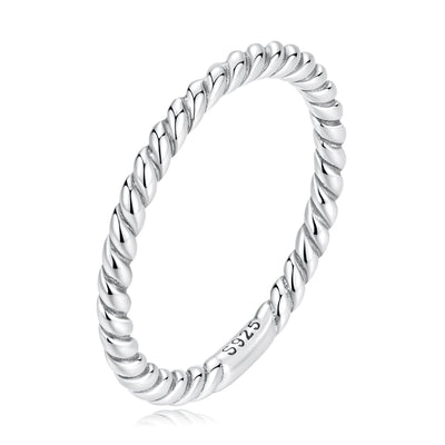 925 Sterling Silver Oxidized Ring for Women - Size 6.0