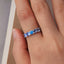 925 Sterling Silver Engagement Ring with White Gold Plating, Size 6.0