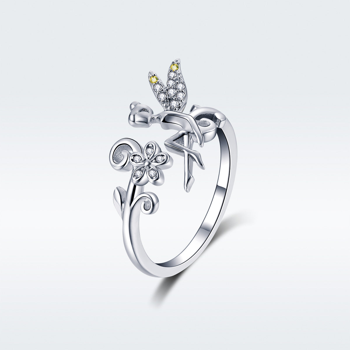 Anillo de Compromiso Elegante de Plata Esterlina 925 para Mujeres