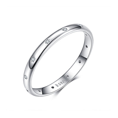 Elegant 925 Sterling Silver Pavé CZ Ring for Women - Size 6.0