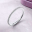 925 Sterling Silver Platinum Plated CZ Pavé Setting Ring - Size 5.0