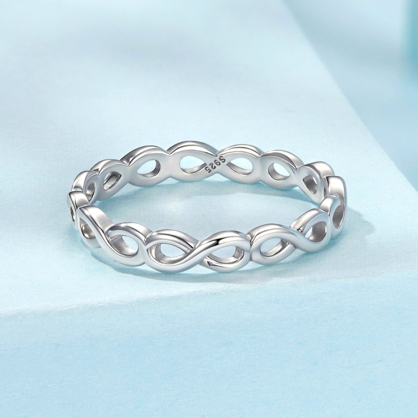 Bague oxydée en argent sterling 925 élégante pour femmes - Taille 6