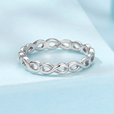 Elegant 925 Sterling Silver Oxidized Ring for Women - Size 6