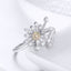 Bague de fiançailles élégante en argent sterling 925 avec CZ