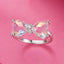 Bague en argent sterling 925 avec pavé CZ pour femmes