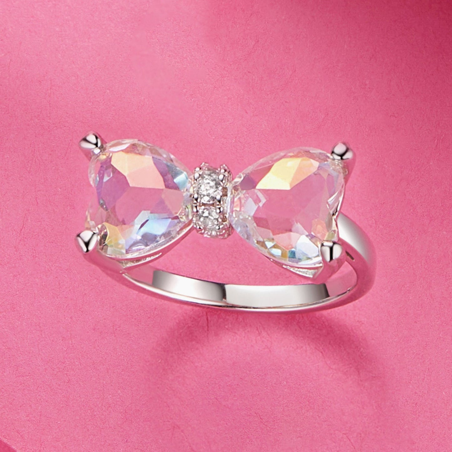 Bague en argent sterling 925 avec pavé CZ pour femmes
