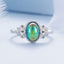 Bague élégante en argent sterling 925 avec verre transparent - Taille 6.0