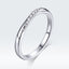 Anillo de CZ con Pavé de Plata Esterlina 925 Elegante para Mujeres - Talla 6
