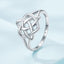 Anillo de Compromiso Elegante de Plata Esterlina 925 con Baño de Platino