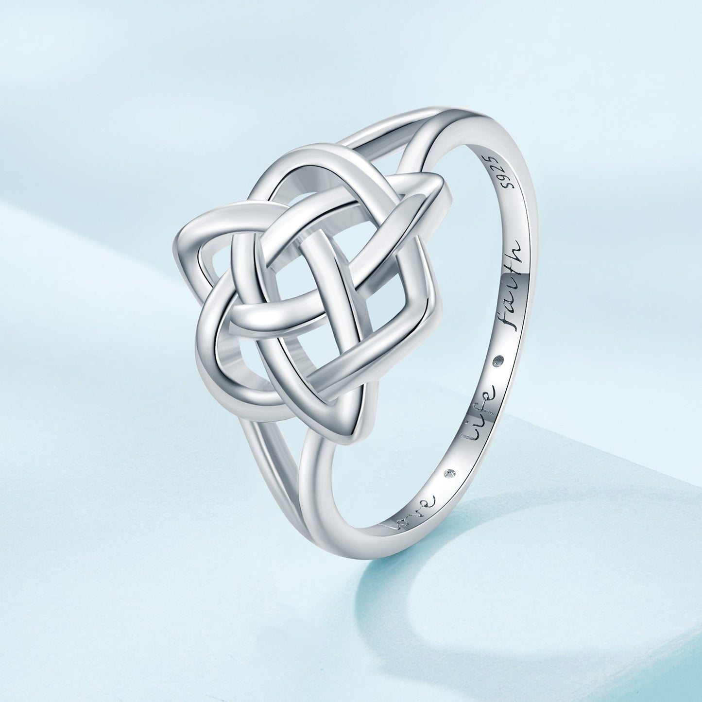 Anillo de Compromiso Elegante de Plata Esterlina 925 con Baño de Platino