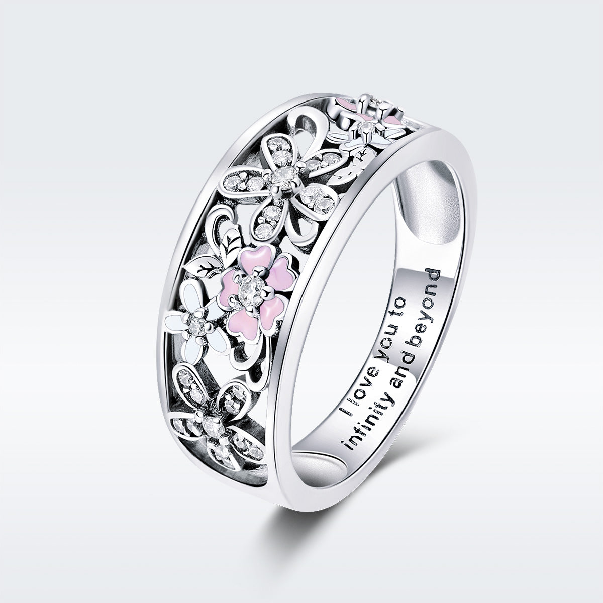 Anillo de Compromiso Elegante de Plata Esterlina S925 - Talla 6.0