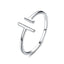 Bague élégante en argent sterling S925 de 0,15 cm pour femmes