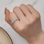 Elegant 925 Sterling Silver Enamel Platinum Ring for Women - Size 6