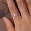 Elegant 925 Sterling Silver Plated White Gold Pendant Ring Size 6