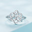 Anillo de Compromiso Elegante de Plata Esterlina 925 con Baño de Platino