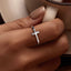 Anillo de Compromiso de Plata Esterlina 925 Oxidada de 1.7mm para Mujeres - Talla 6.0